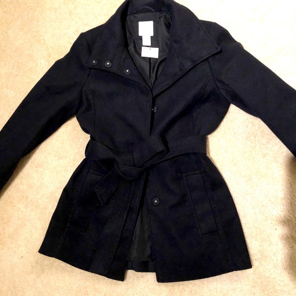 H&M Short Black Coat - Picture 1 of 7